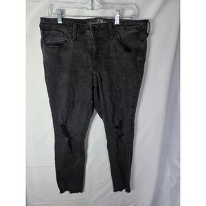 Universal Thread Mens Mid Rise Skinny Distressed Black Jeans